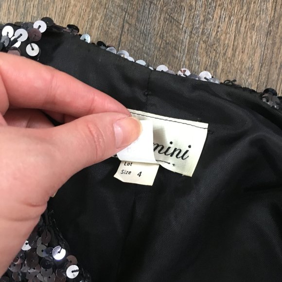 Vintage 80s Metallic Sequin Trophy Jacket M - Picture 10 of 15